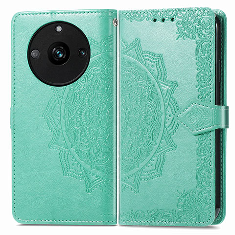 Custodia Portafoglio In Pelle Fantasia Modello Cover con Supporto per Realme Narzo 60 5G Verde