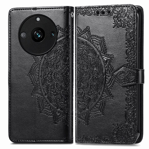 Custodia Portafoglio In Pelle Fantasia Modello Cover con Supporto per Realme Narzo 60 Pro 5G Nero