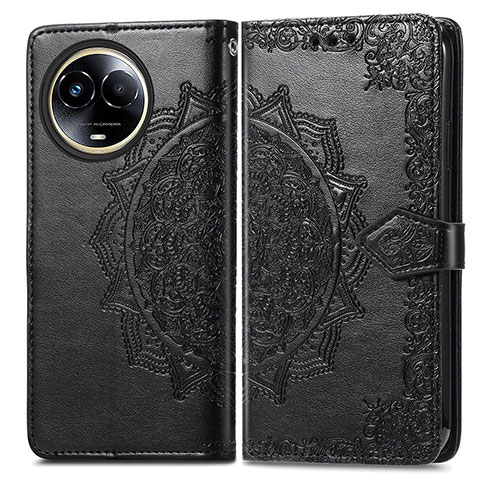 Custodia Portafoglio In Pelle Fantasia Modello Cover con Supporto per Realme V50 5G Nero