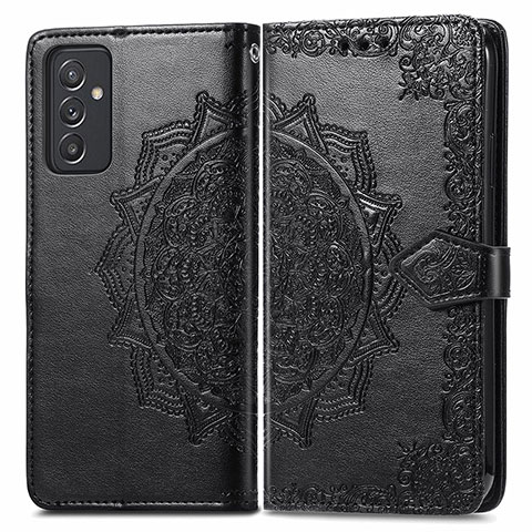 Custodia Portafoglio In Pelle Fantasia Modello Cover con Supporto per Samsung Galaxy A05s Nero