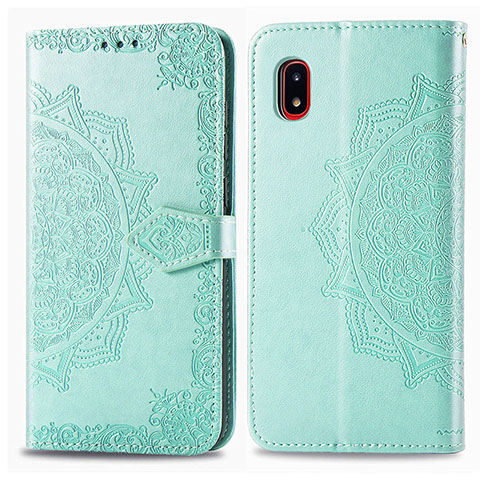 Custodia Portafoglio In Pelle Fantasia Modello Cover con Supporto per Samsung Galaxy A20 SC-02M SCV46 Verde