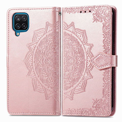 Custodia Portafoglio In Pelle Fantasia Modello Cover con Supporto per Samsung Galaxy A22 4G Oro Rosa