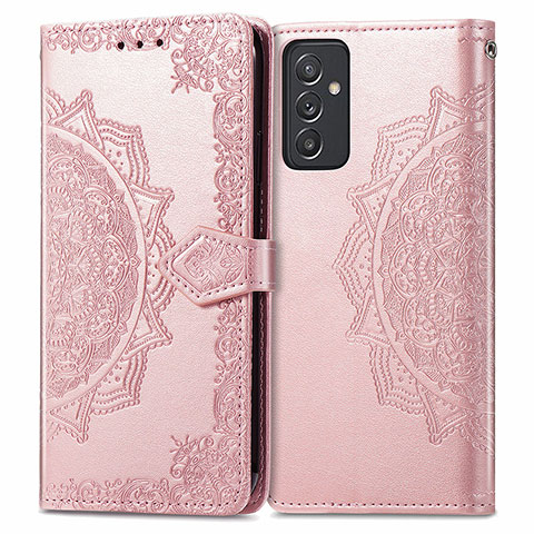 Custodia Portafoglio In Pelle Fantasia Modello Cover con Supporto per Samsung Galaxy A24 4G Oro Rosa