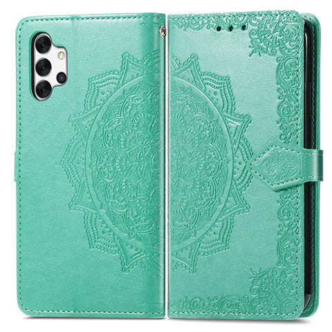 Custodia Portafoglio In Pelle Fantasia Modello Cover con Supporto per Samsung Galaxy A32 5G Verde