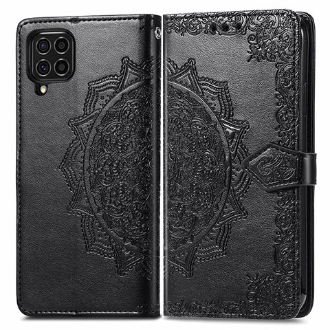 Custodia Portafoglio In Pelle Fantasia Modello Cover con Supporto per Samsung Galaxy F62 5G Nero