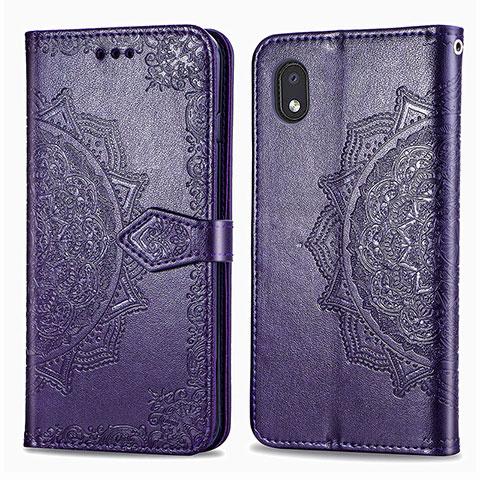 Custodia Portafoglio In Pelle Fantasia Modello Cover con Supporto per Samsung Galaxy M01 Core Viola