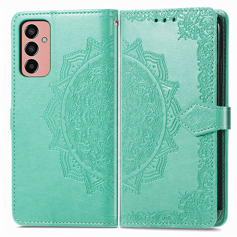 Custodia Portafoglio In Pelle Fantasia Modello Cover con Supporto per Samsung Galaxy M13 4G Verde