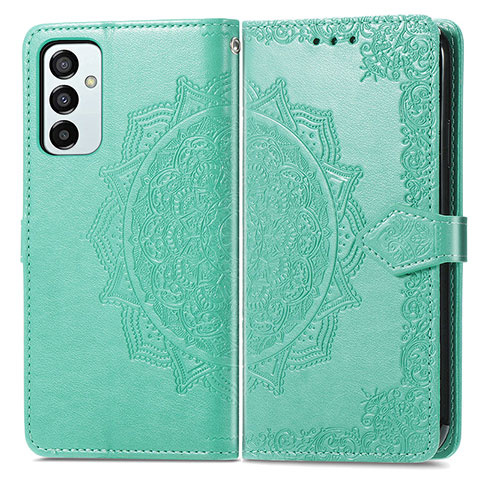 Custodia Portafoglio In Pelle Fantasia Modello Cover con Supporto per Samsung Galaxy M23 5G Verde