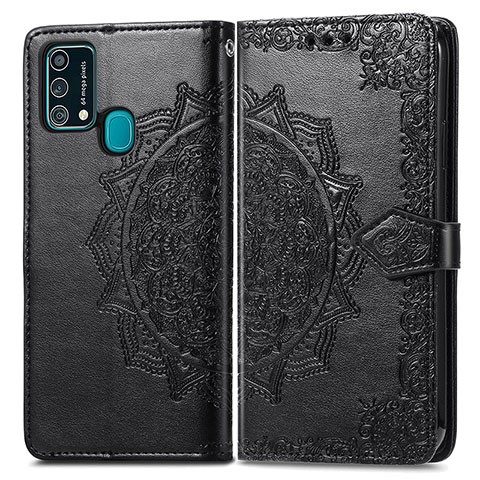 Custodia Portafoglio In Pelle Fantasia Modello Cover con Supporto per Samsung Galaxy M31 Prime Edition Nero