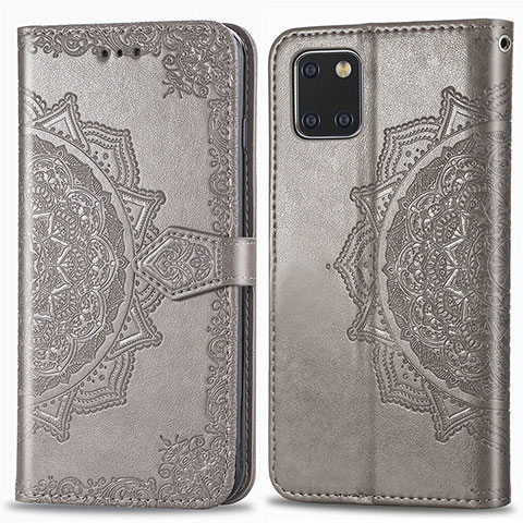 Custodia Portafoglio In Pelle Fantasia Modello Cover con Supporto per Samsung Galaxy M60s Grigio