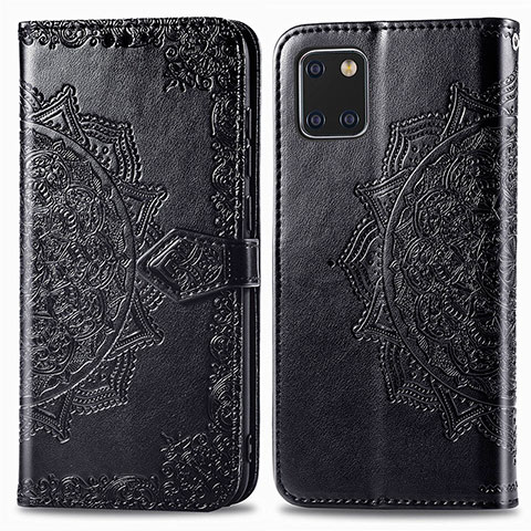 Custodia Portafoglio In Pelle Fantasia Modello Cover con Supporto per Samsung Galaxy Note 10 Lite Nero