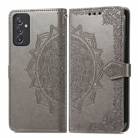 Custodia Portafoglio In Pelle Fantasia Modello Cover con Supporto per Samsung Galaxy Quantum2 5G Grigio