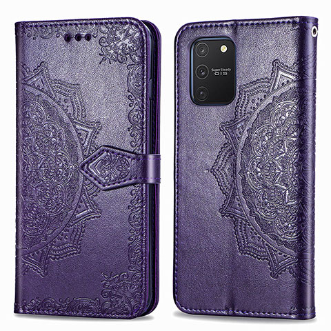 Custodia Portafoglio In Pelle Fantasia Modello Cover con Supporto per Samsung Galaxy S10 Lite Viola