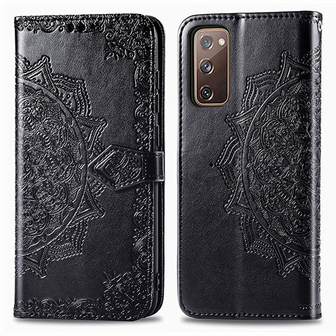 Custodia Portafoglio In Pelle Fantasia Modello Cover con Supporto per Samsung Galaxy S20 Lite 5G Nero