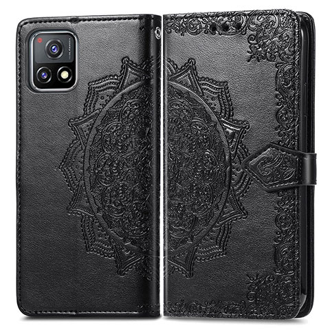 Custodia Portafoglio In Pelle Fantasia Modello Cover con Supporto per Vivo iQOO U3x 5G Nero