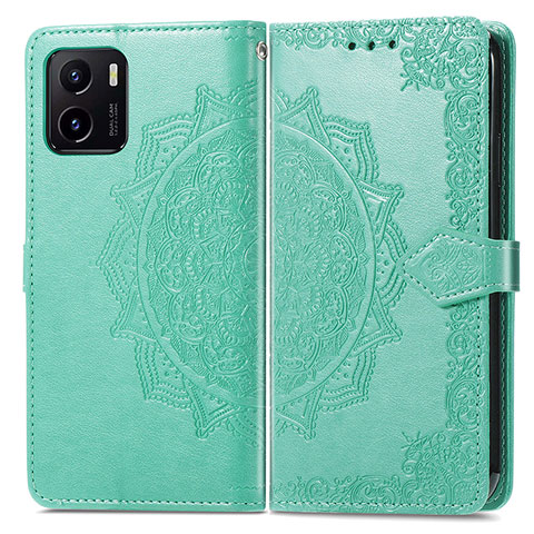 Custodia Portafoglio In Pelle Fantasia Modello Cover con Supporto per Vivo Y01 Verde