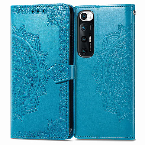 Custodia Portafoglio In Pelle Fantasia Modello Cover con Supporto per Xiaomi Mi 10S 5G Blu