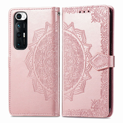 Custodia Portafoglio In Pelle Fantasia Modello Cover con Supporto per Xiaomi Mi 10S 5G Oro Rosa