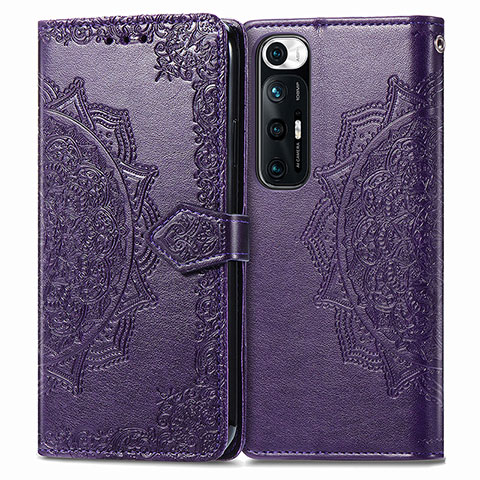 Custodia Portafoglio In Pelle Fantasia Modello Cover con Supporto per Xiaomi Mi 10S 5G Viola