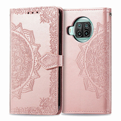 Custodia Portafoglio In Pelle Fantasia Modello Cover con Supporto per Xiaomi Mi 10T Lite 5G Oro Rosa