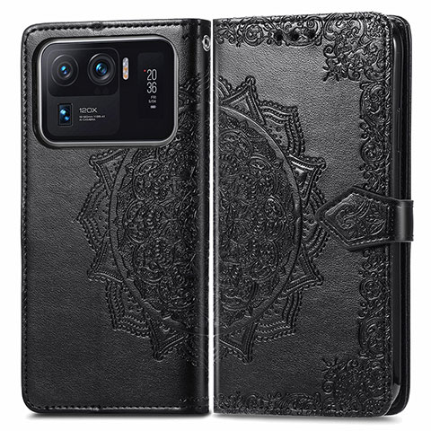 Custodia Portafoglio In Pelle Fantasia Modello Cover con Supporto per Xiaomi Mi 11 Ultra 5G Marrone