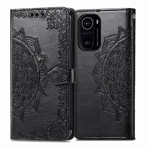 Custodia Portafoglio In Pelle Fantasia Modello Cover con Supporto per Xiaomi Mi 11i 5G Nero