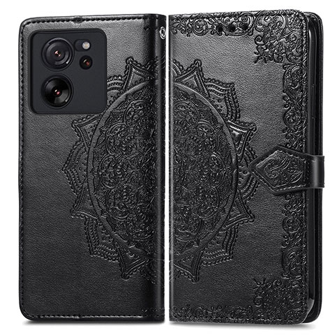 Custodia Portafoglio In Pelle Fantasia Modello Cover con Supporto per Xiaomi Mi 13T 5G Nero