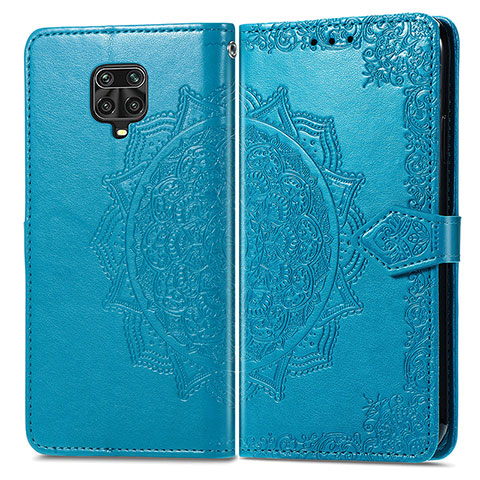 Custodia Portafoglio In Pelle Fantasia Modello Cover con Supporto per Xiaomi Poco M2 Pro Blu