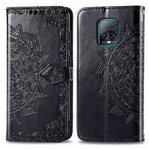 Custodia Portafoglio In Pelle Fantasia Modello Cover con Supporto per Xiaomi Redmi 10X Pro 5G Nero