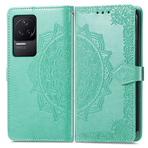 Custodia Portafoglio In Pelle Fantasia Modello Cover con Supporto per Xiaomi Redmi K50 5G Verde