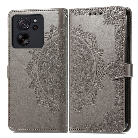 Custodia Portafoglio In Pelle Fantasia Modello Cover con Supporto per Xiaomi Redmi K60 Ultra 5G Grigio