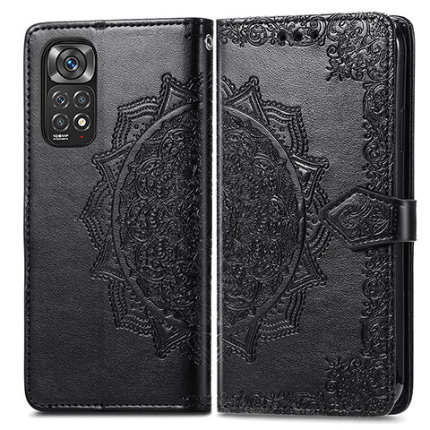 Custodia Portafoglio In Pelle Fantasia Modello Cover con Supporto per Xiaomi Redmi Note 11 Pro 5G Nero