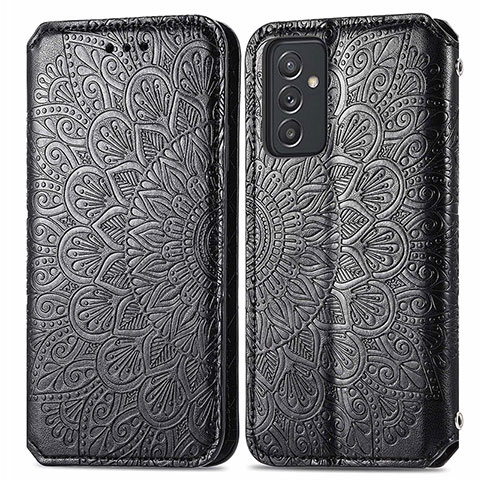 Custodia Portafoglio In Pelle Fantasia Modello Cover con Supporto S01D per Samsung Galaxy A15 LTE Nero