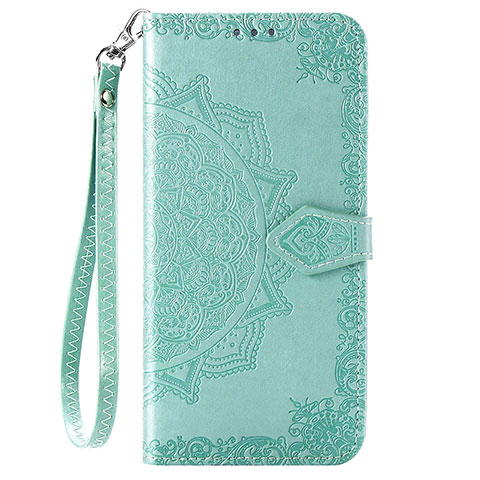 Custodia Portafoglio In Pelle Fantasia Modello Cover con Supporto S01D per Samsung Galaxy M02 Verde