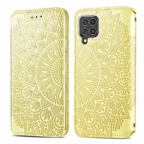 Custodia Portafoglio In Pelle Fantasia Modello Cover con Supporto S01D per Samsung Galaxy M62 4G Oro