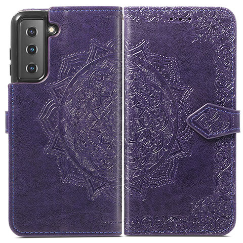 Custodia Portafoglio In Pelle Fantasia Modello Cover con Supporto S01D per Samsung Galaxy S23 Plus 5G Viola