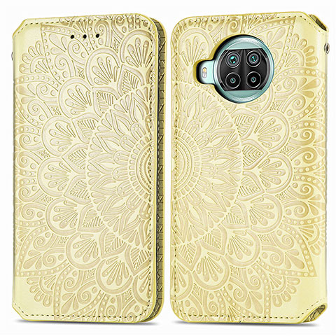 Custodia Portafoglio In Pelle Fantasia Modello Cover con Supporto S01D per Xiaomi Mi 10i 5G Oro