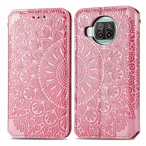 Custodia Portafoglio In Pelle Fantasia Modello Cover con Supporto S01D per Xiaomi Mi 10i 5G Oro Rosa