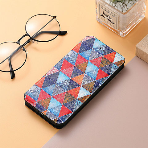 Custodia Portafoglio In Pelle Fantasia Modello Cover con Supporto S01D per Xiaomi Redmi 11A 4G Marrone