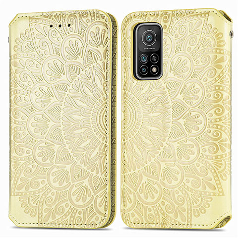 Custodia Portafoglio In Pelle Fantasia Modello Cover con Supporto S01D per Xiaomi Redmi K30S 5G Oro