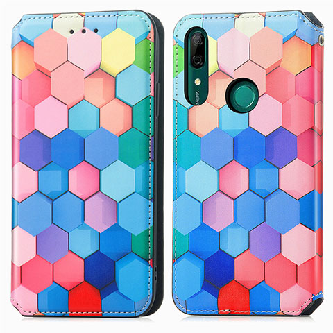 Custodia Portafoglio In Pelle Fantasia Modello Cover con Supporto S02D per Huawei P Smart Z (2019) Colorato