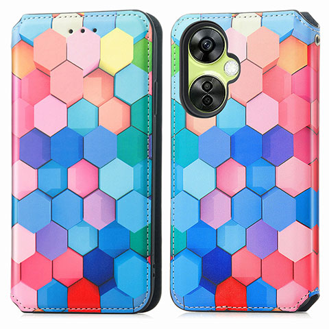 Custodia Portafoglio In Pelle Fantasia Modello Cover con Supporto S02D per OnePlus Nord N30 5G Colorato