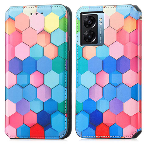 Custodia Portafoglio In Pelle Fantasia Modello Cover con Supporto S02D per OnePlus Nord N300 5G Colorato