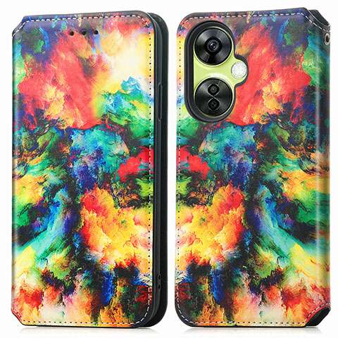 Custodia Portafoglio In Pelle Fantasia Modello Cover con Supporto S02D per Oppo K11x 5G Multicolore