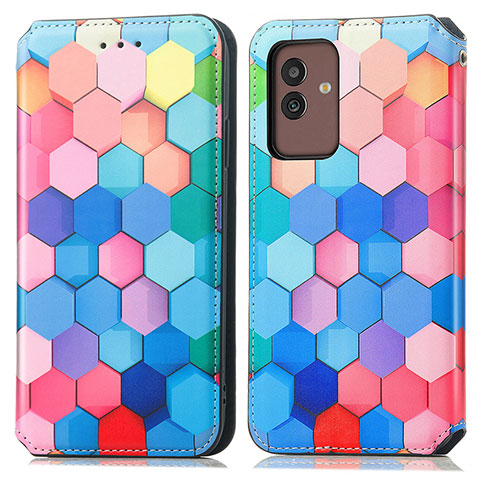 Custodia Portafoglio In Pelle Fantasia Modello Cover con Supporto S02D per Samsung Galaxy M13 5G Colorato