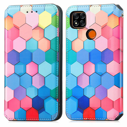 Custodia Portafoglio In Pelle Fantasia Modello Cover con Supporto S02D per Xiaomi POCO C31 Colorato