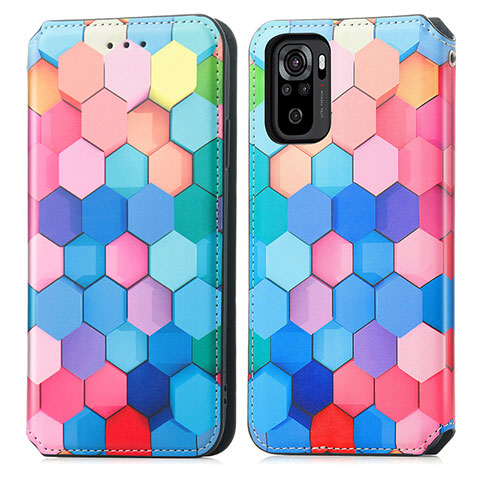 Custodia Portafoglio In Pelle Fantasia Modello Cover con Supporto S02D per Xiaomi Redmi Note 11 SE India 4G Colorato