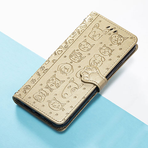 Custodia Portafoglio In Pelle Fantasia Modello Cover con Supporto S03D per Xiaomi Mi 13 Ultra 5G Oro