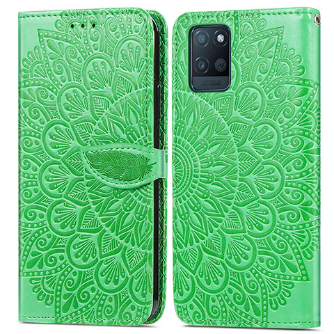 Custodia Portafoglio In Pelle Fantasia Modello Cover con Supporto S04D per Realme V11s 5G Verde