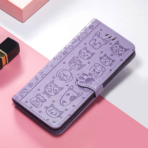 Custodia Portafoglio In Pelle Fantasia Modello Cover con Supporto S05D per Huawei Honor Magic5 5G Viola